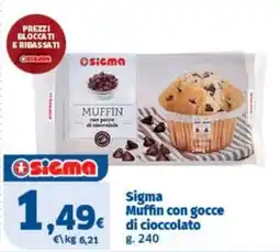 Sigma Sigma Muffin con gocce di cioccolato offerta