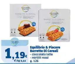 Sigma Equilibrio & Piacere Barrette Di Cereali offerta