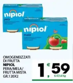 Despar Sicilia Omogeneizzati di frutta Nipiol offerta
