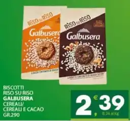 Despar Sicilia Biscotti riso su riso galbusera cereali e cacao offerta