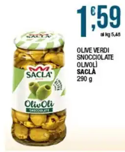 Sidis Olive verdi snocciolate Sacla offerta