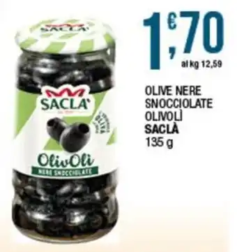 Sidis Olive nere snocciolate Saclà offerta