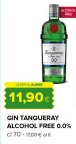 Oasi Gin Tanqueray Alcohol Free 0.0% offerta