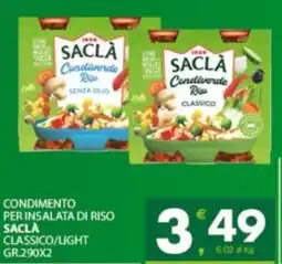 Despar Sicilia Condimento per insalata di riso Saclà Classico/Light offerta