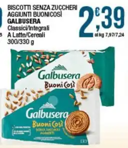 Sidis Biscotti senza zuccheri aggiunti Buoni Così Galbusera offerta