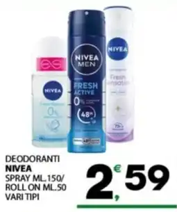 Despar Sicilia Deodoranti Nivea offerta