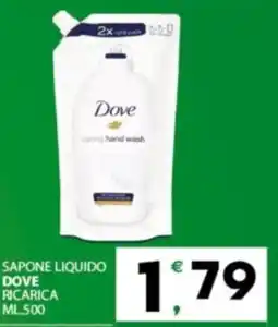Despar Sicilia Sapone liquido Dove ricarica offerta