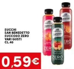 Despar Sicilia Succhi San Benedetto Succoso Zero offerta