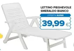 Oasi Lettino pieghevole Smeraldo bianco offerta