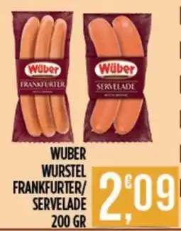 Euroesse Wuber wurstel frankfurter/servelade offerta