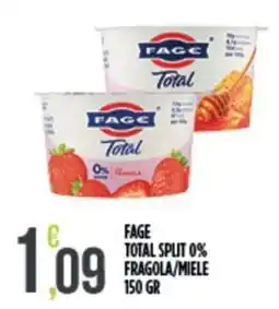 Euroesse Fage Total Split 0% Fragola/Miele offerta