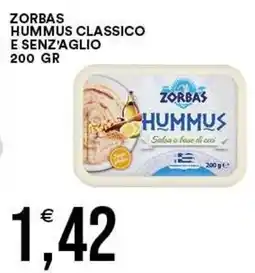 Vantaggio Cash&Carry Zorbas Hummus classico e senza aglio offerta