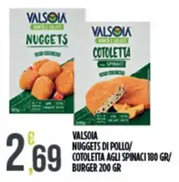 Euroesse Valsolia nuggets di pollo/ cotoletta agli spinaci offerta