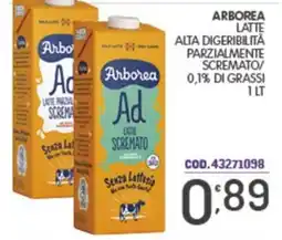 Eurocash Arborea latte parzialmente scremato offerta