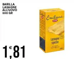 Vantaggio Cash&Carry Barilla lasagne all'uovo offerta