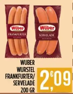 Netto Supermercati Wuber wurstel frankfurter/servelade offerta