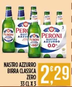 Netto Supermercati Peroni Nastro Azzurro birra classica zero offerta