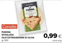 Tigre Consilia Piadina Sfogliata Olio Extravergine di Oliva offerta