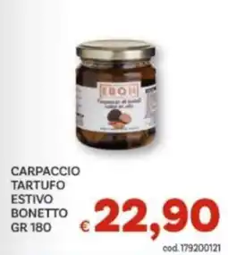 Vivo Supermercati Carpaccio tartufo estivo Bonetto offerta