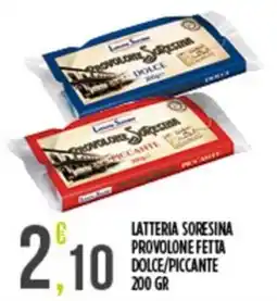 Netto Supermercati Latteria SoreSina provolone fetta dolce/piccante offerta