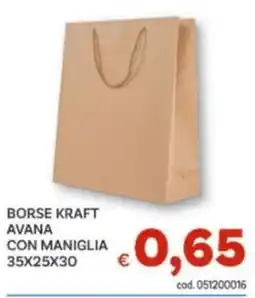 Vivo Supermercati Borse kraft avana con maniglia offerta