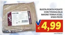 Vivo Supermercati Busta porta posate con tovagliolo madre terra ecol. offerta