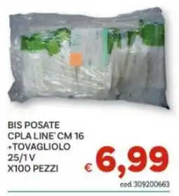 Vivo Supermercati Bis posate cpla line cm 16 offerta
