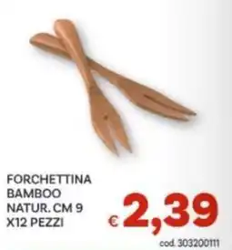 Vivo Supermercati Forchettina bamboo natur offerta