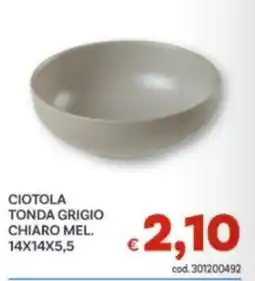 Vivo Supermercati Ciotola tonda grigio chiaro mel. offerta