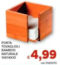Vivo Supermercati Porta tovaglioli bamboo naturale offerta