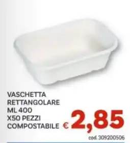 Vivo Supermercati Vaschetta rettangolare compostabile offerta