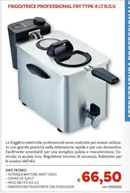 Vivo Supermercati Friggitrice professionale type 4 lt r.g.v. offerta