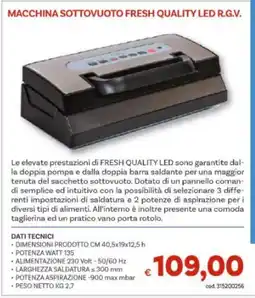 Vivo Supermercati Macchina sottovuoto Fresh Quality LED R.G.V. offerta