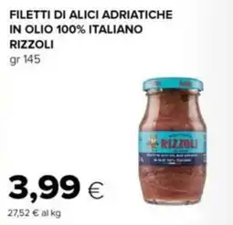 Tigre Filetti di alici adriatiche in olio 100% italiano Rizzoli offerta