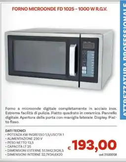 Vivo Supermercati Forno microonde FD 1025 offerta