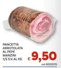 Vivo Supermercati Pancetta arrotolata al pepe Manzini offerta