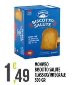Netto Supermercati Monviso biscotto salute classico/integrale offerta