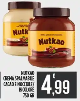 Netto Supermercati Nutkao crema spalmabile cacao e nocciole/ bicolore offerta