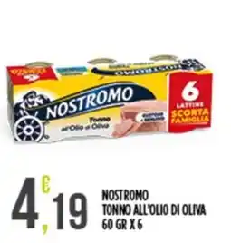 Netto Supermercati Nostromo tonno all'olio di oliva offerta