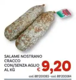 Vivo Supermercati Salame nostrano cracco con/senza aglio offerta