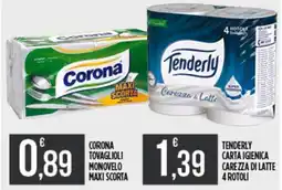 Netto Supermercati Corona tovaglioli monovelo offerta