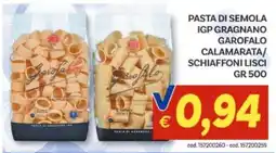 Vivo Supermercati Pasta di semola IGP Gragnano Garofalo Calamarata/Schiaffoni lisci offerta