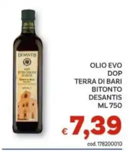 Vivo Supermercati Olio Evo DOP Terra di Bari Bitonto Desantis offerta