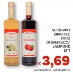 Vivo Supermercati Sciroppo Zipperle Fiori di Sambuco/Lampone offerta