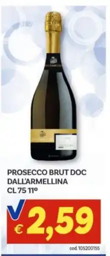 Vivo Supermercati Prosecco Brut Doc Dall'Armellina offerta