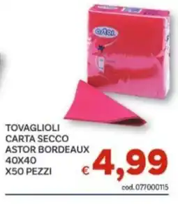 Vivo Supermercati Tovaglioli carta secco Astor Bordeaux offerta