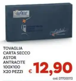 Vivo Supermercati Tovaglia carta secco Astor antracite offerta