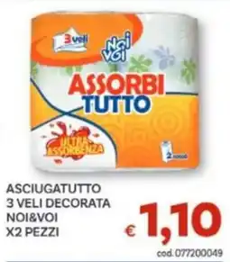 Vivo Supermercati Asciugatutto 3 veli decorata Noi&Voi offerta