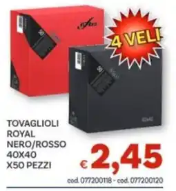 Vivo Supermercati Tovaglioli Royal Nero/rosso offerta