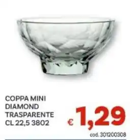 Vivo Supermercati Coppa mini diamond trasparente offerta